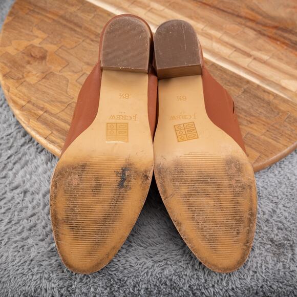 J. Crew Factory Heeled Mules in Warm Sepia Size 6.5 Brown Clog J.Crew - Picture 7 of 7